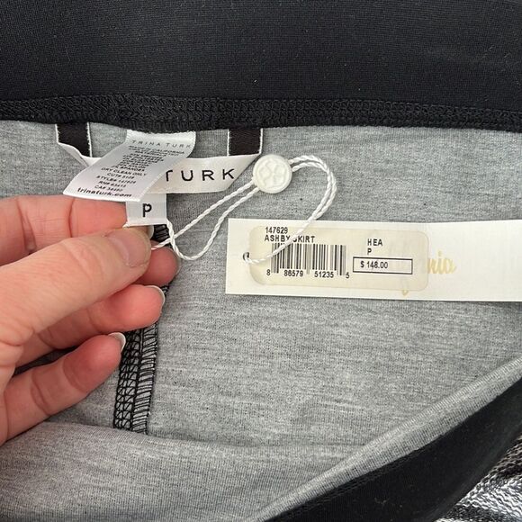 Trina‎ Turk Ashby Skirt Heather Gray Petite - Picture 6 of 8